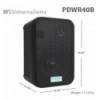 PYLE PDWR40B Altavoces impermeables de 400W, 5,25" en negro