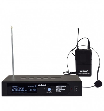 Karma SET 6250LAV-A Set receptor micrófono inalámbrico de diadema VHF.