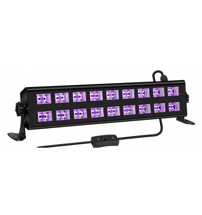 Karma DOUBLE UV18 Barra profesional de luces led ultravioleta, 18 leds de 3W, 54W en total