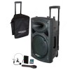 IBIZA SOUND PORT15UHF-BT Altavoz Portátil a baterías de 15", USB/VOX/BLUETOOTH/ 2 x Micrs UHF, Trolley, 800W Máxima 400W RMS