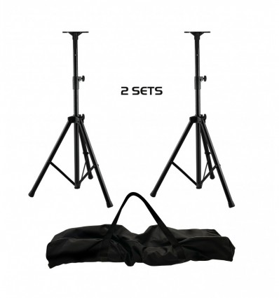 Karma PE 5P Set de 2 soportes trípodes profesionales para altavoces Máx. 180cm, Máx. 60 Kg