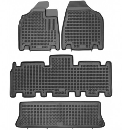 Alfombrillas caucho Kia CARNIVAL II version 7 passenger(2005 - 2014)