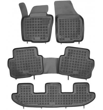 Alfombrillas caucho Seat ALHAMBRA II version 7 passenger(2010 - 2020)