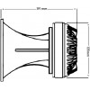 Tweeter Seven de compresión 2 con difusor cónico