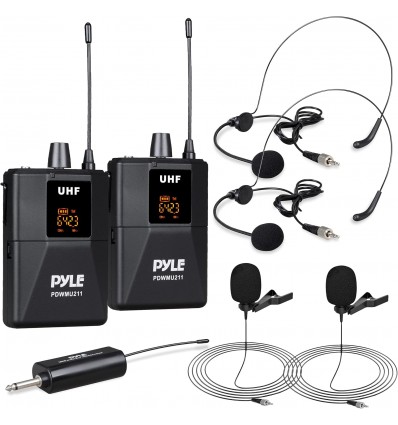 Pyle PDWMU211 Micrófono inalámbrico UHF Diadema X1